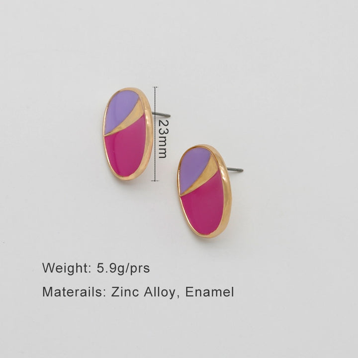 Violet Enamel Earrings