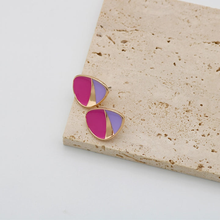 Violet Enamel Earrings