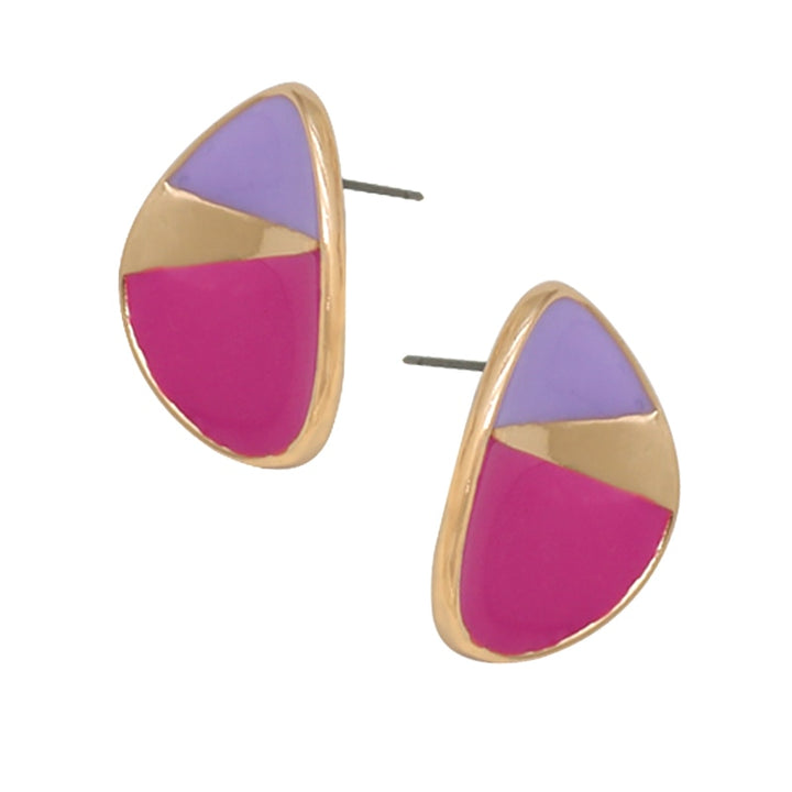 Violet Enamel Earrings