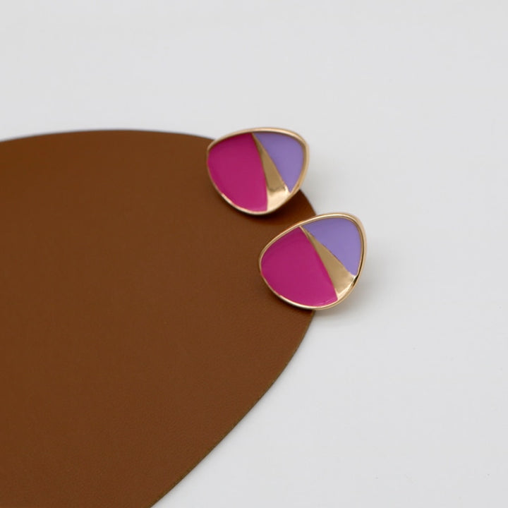 Violet Enamel Earrings