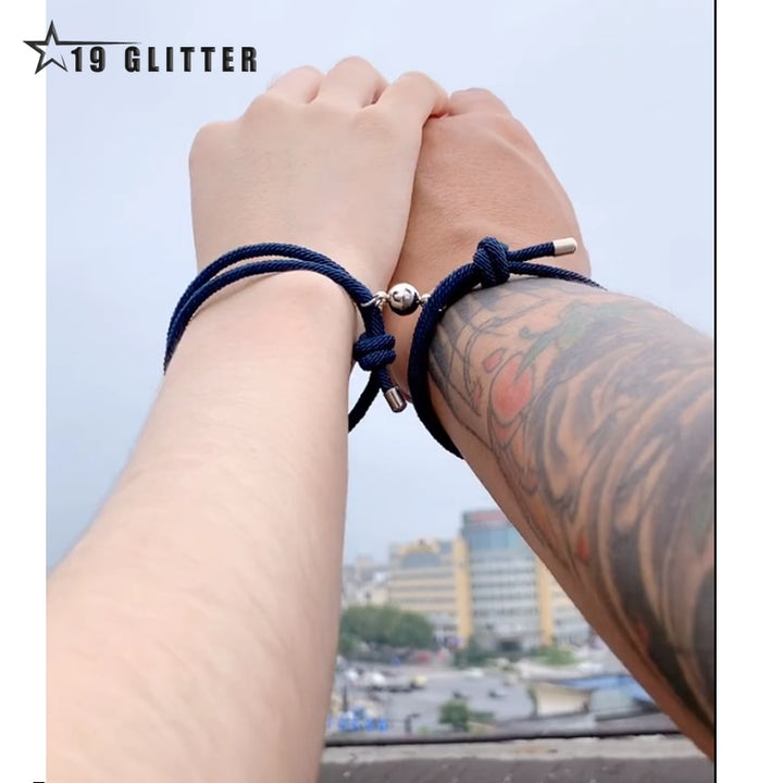 Alloy Couple Attraction Bracelets