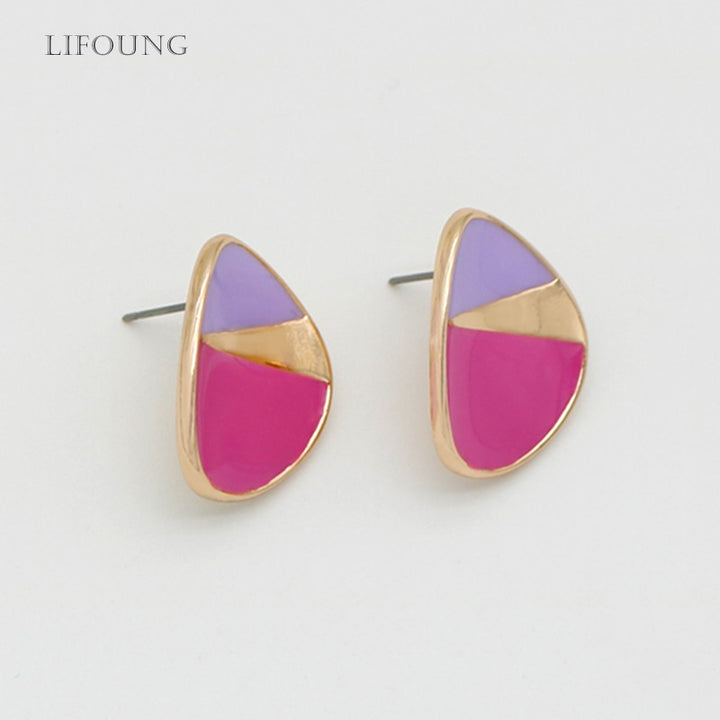 Violet Enamel Earrings