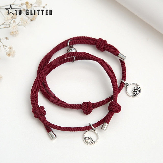 Alloy Couple Attraction Bracelets